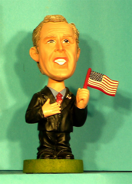 George Bush Bobblehead with flag