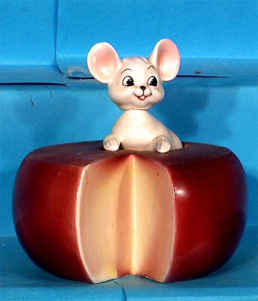 Vintage Cheese mouse bobblehead bank 2