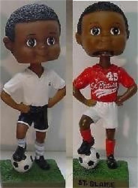 Soccer Player African American Custom Painted Bobblehead