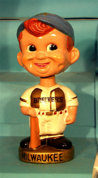 Vintage Milwaukee Brewers gold base bobblehead