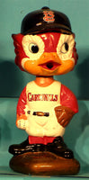 Vintage St Louis Cardinald gold base Mascot Fredbird bobblehead
