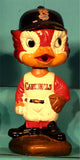 Vintage St Louis Cardinald gold base Mascot Fredbird bobblehead
