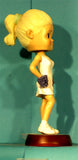 Cheerleader girl in pony tail paintable bobblehead