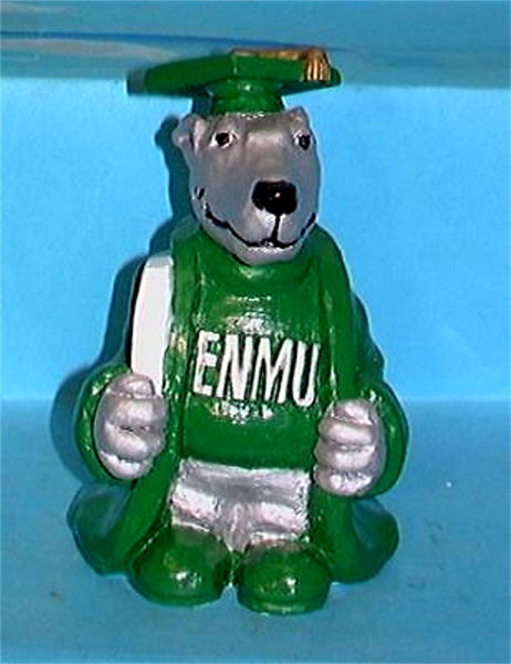 ENMU Mascot graduate figurine