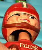 Vintage Atlanta Falcons red jersey gold base bobblehead