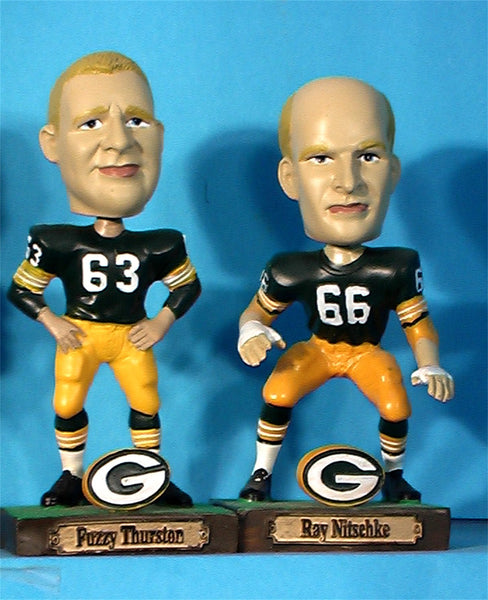 Green Bay Packers Nitschke and Thurston Mini Bobblehead Set