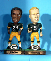 Green Bay Packers Horning and Wood Mini Bobblehead Set