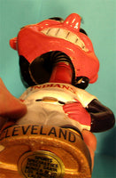 Vintage Cleveland Indians gold base Mascot Wahoo bobblehead