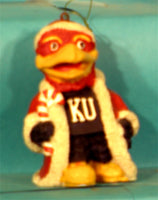 Kansas Jayhawks '99 NCAA Mascot Christmas Ornament