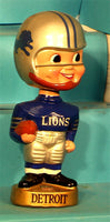 Vintage Detroit Lions gold base bobblehead