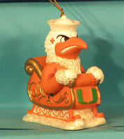 Miami Hurricanes '01  NCAA Mascot Christmas Ornament