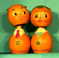 Vintage Kissing Oranges Bobbleheads