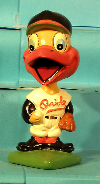 Vintage Baltimore Orioles green base  Mascot bobblehead