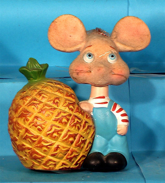 Vintage Pineapple Mouse Bank Bobblehead 2