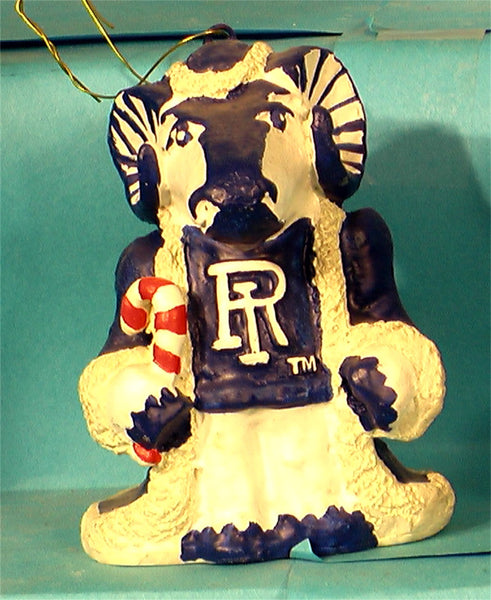 Rhode Island Rams NCAA Mascot Christmas Ornament