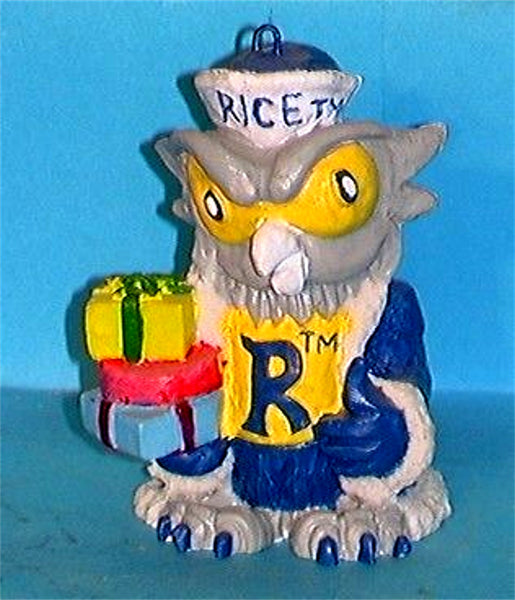 Rice Owls '99 NCAA Mascot Christmas Ornament