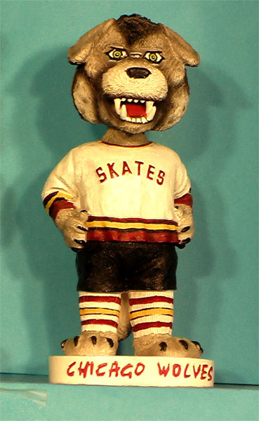 Chicago Wolves Mascot Skates bobblehead