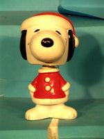 Vintage Peanuts Snoopy Santa Bobblehead