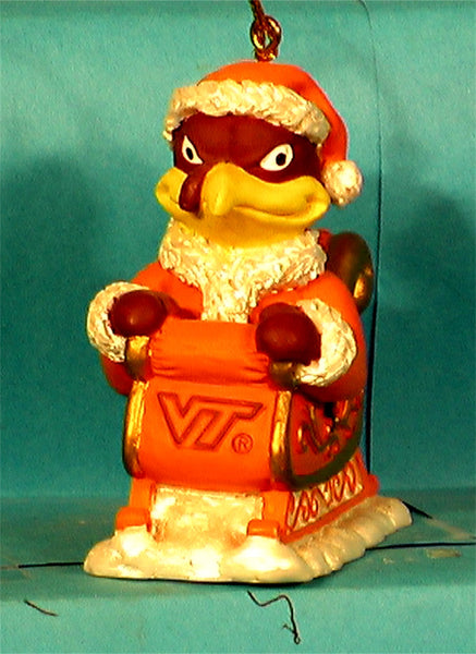 Virginia Tech Hokie '01  NCAA Mascot Christmas Ornament