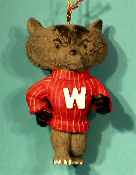 Wiscon Badgers Mascot Bucky Christmas Ornament 01