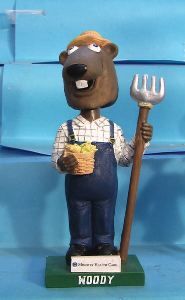 Wisconsin Woodchucks Woody Farmer Mascot Bobblehead 