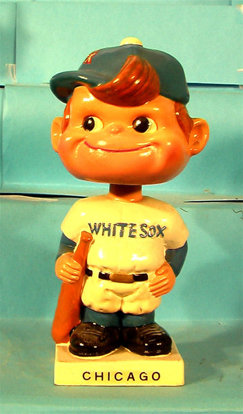 Vintage Chicago White Sox white base bobblehead